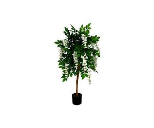 Dyzi 130Cm White Artificial Wisteria Tree