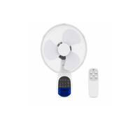 Dyzi 16 Inch Wall Fan Remote Control Oscillating 3 Speed 45W White Dyzi White