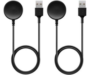 Dyzi 2-Pack Magnetic Dock Charger Charging Cable USB-A 5V/2A for Samsung Galaxy Watch 7 6 5 4 3 Ultra FE Pro Classic Active 2/1 - Black Dyzi Black