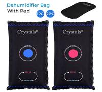 Dyzi 2x1kg Car Home Dehumidifier Bag Reusable Moisture killer Humidity & Condensation in Black Dyzi Black