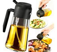 Dyzi 470Ml Portable Oil Sprayer And Pourer Bottle Black
