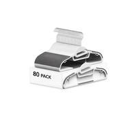 Dyzi 80 Pack White Plastic Coat Hangers Non Slip Heavy Duty Dyzi White