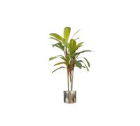 Dyzi 90Cm Artificial Dracaena With Moss-Covered Pot And Metal Planter