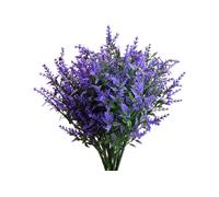 Dyzi Artificial Lavender Topiary Flowers Weatherproof Bushes with Spike in Purple Dyzi Purple