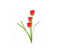 Dyzi Artificial Tulip Flower Stem With Three Blooms 80Cm