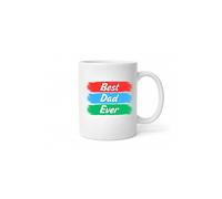 Dyzi Best Dad Ever Mug Ceramic Coffee Cup in White Dyzi White