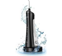 Dyzi Black Cordless Water Flosser 3 Modes Ipx7 Rechargeable Black