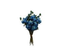 Dyzi Blue 6 Pack Blue Peony Artificial Flower Stem Bundles