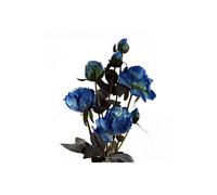 Dyzi Blue Peony Artificial Flower Hessian Bound Spray 55Cm