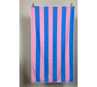 Dyzi Clashing Stripe Cotton Beach Towel Soft Absorbent Quick Dry 70x152cm in Blue | Size: 70x152 cm Dyzi Blue 70x152 cm