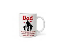 Dyzi Dad Funny Mug No Matter What Life Throws Ceramic Coffee Cup in White Dyzi White