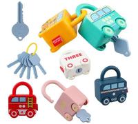 Dyzi Educational Car Lock Puzzle Toy With Keys Cognitive Matching Learning Game