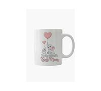 Dyzi Elephant Mum 11oz Ceramic Mother's Day Mug in White Dyzi White