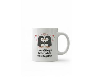 Dyzi Everything Is Better When We're Together Mug Valentine's Day Gift in White Dyzi White