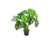 Dyzi Green Artificial Monstera Plant In Moss Pot Realistic Design