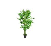 Dyzi Green Bamboo Artificial Tree In Black Pot 120Cm