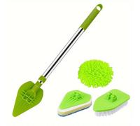 Dyzi Green Multifunctional Bathroom Mop & Tile Cleaner Kit With Extendable Pole