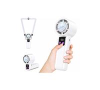 Dyzi Handheld AC Ice Cooling Fan USB-C Rechargeable Portable 199 Speed in White Dyzi White