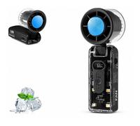 Dyzi Ice Cooling Folding Fan USB Rechargeable Black Dyzi Black