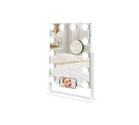 Dyzi LED Touchscreen Makeup Mirror with 360° Rotation & USB Port in White