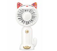 Dyzi Mini Cat Ear Handheld Usb Rechargeable Fan White
