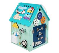 Dyzi Montessori Busy House Educational Sensory Toy for Toddlers Develops Fine Motor Skills in Aqua Dyzi Aqua