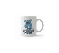 Dyzi Not a Morning Person Quote Ceramic Mug White Dyzi White