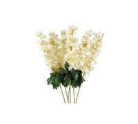 Dyzi Pack Of 6 Cream Delphinium Silk Flower Stems