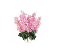Dyzi Pack Of 6 Pink Delphinium Stems With Silk Petals