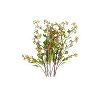 Dyzi Pack Of 6 Yellow Berry Stems With Silk Leaves