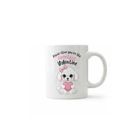 Dyzi Pawsitive You're The Sweetest Valentine Printed Mug in White Dyzi White