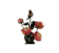 Dyzi Pink Peony Artificial Flower Spray Bundle 55Cm