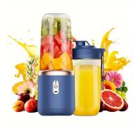 Dyzi Portable Blender Dual Cups 13.4oz Fruits & Vegetable Juicer in Dark Blue Dyzi Dark Blue