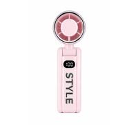 Dyzi Portable Handheld Fan 100 Speed Rechargeable Mini Fan LED Display in Light Pink Dyzi Light Pink