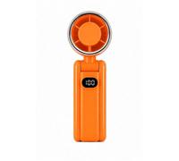 Dyzi Portable Handheld Rechargeable Fan 100 Speed Usb-C Led Display Orange