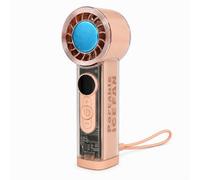 Dyzi Portable Ice Cooling Handheld Fan Usb Rechargeable 199 Speed Pink