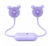 Dyzi Portable Neck Fan USB Rechargeable 3 Speed Purple Dyzi Purple
