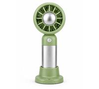 Dyzi Portable Rechargeable Mini Handheld Fan With Stand Usb-C Green