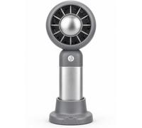 Dyzi Portable Rechargeable Mini Handheld Fan With Stand Usb-C Grey