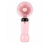 Dyzi Portable Rechargeable Mini Handheld Fan With Stand Usb-C Pink