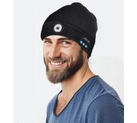 Dyzi Rechargeable Wireless Beanie with Built-in Torch 3 in 1 Headphones & Headlamp in Black Dyzi Black