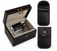 Dyzi Rfid Faraday Box For Car Keys With 2 Signal Blocking Case Black