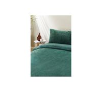 Dyzi Single Size Chevron Fleece Ultra Soft Duvet Cover Set Warm Bedding in Green Dyzi Green Single