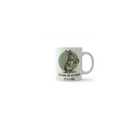 Dyzi Staying Un-Bothered It's a Vibe Funny Rabbit Quote Ceramic Mug in White Dyzi White