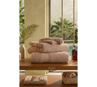 Dyzi Supersoft Absorbent Egyptian Cotton Bathroom Towels 550GSM in Beige | Size: Bath Sheet Dyzi Beige Bath Sheet