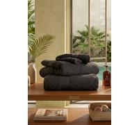 Dyzi Supersoft Absorbent Egyptian Cotton Bathroom Towels 550GSM in Black Dyzi Black