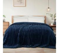 DYZI Supersoft Ribbed Jacquard Fleece Throw Blanket - Warm Plush Polyester Sofa & Bed Throw, Lightweight Cozy All-Season Blanket for Living Room & Bedroom