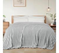 DYZI Supersoft Ribbed Jacquard Fleece Throw Blanket - Warm Plush Polyester Sofa & Bed Throw, Lightweight Cozy All-Season Blanket for Living Room & Bedroom