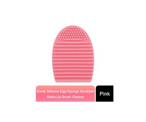 Dyzi Women's Silicone Egg Makeup Brush Cleaner Scrubber Pink