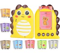 Dyzi Yellow Dinosaur Portable Talking Flash Cards Early Learning Toy Toddlers 150 Words